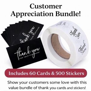 60 Cards & 500 Stickers Bundle